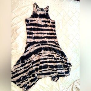 Mossimo Tie Dye Assymetric Hem Midi Dress Size Small